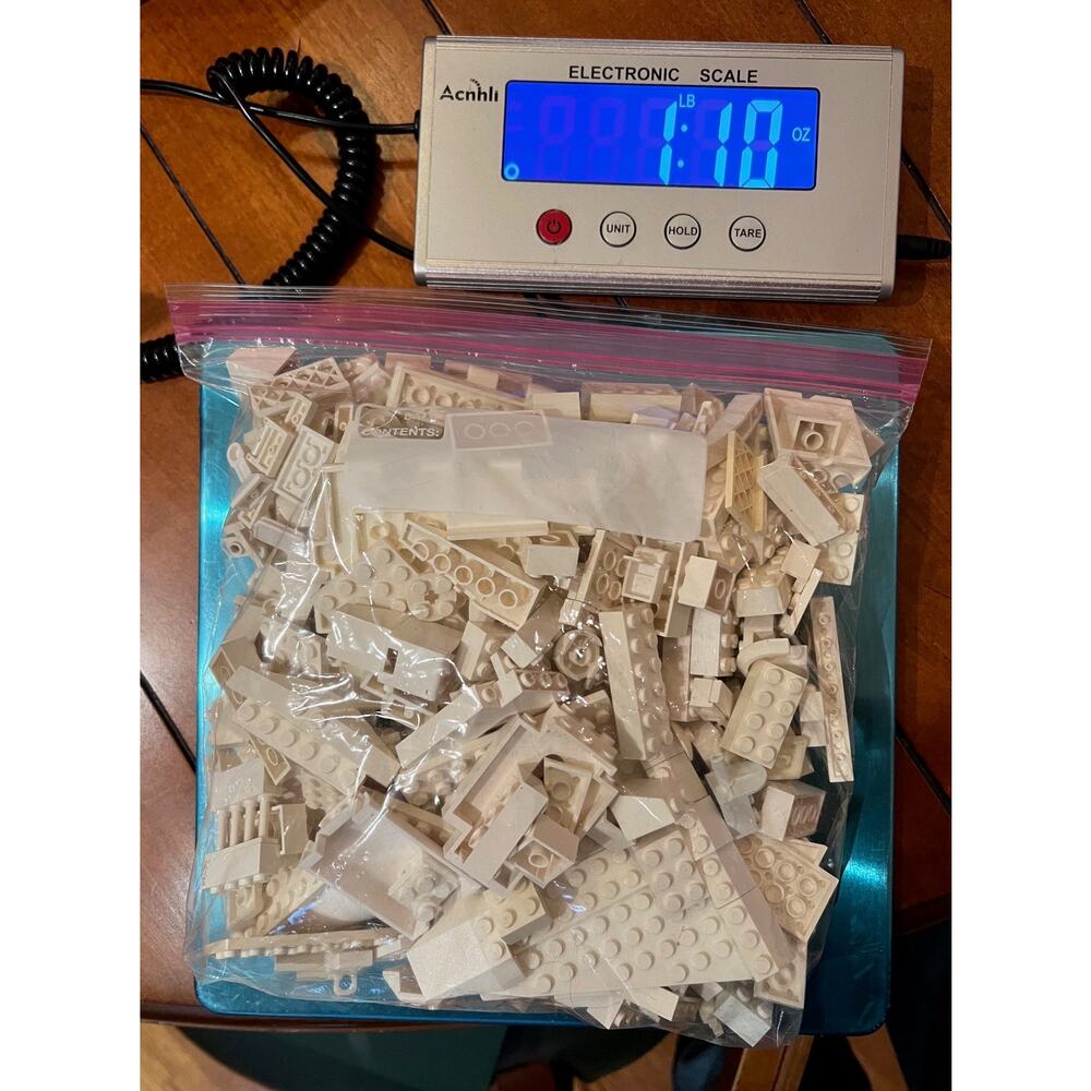 All White Lego Pieces circa 2009 1 bag = 1 lb. 10 oz.